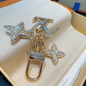 Louis Vuitton Sparkling Keychain with Pearl & Crystal Details